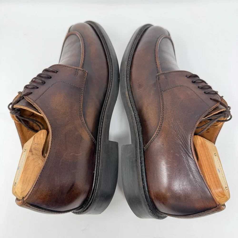 Johnson & Murphy Signature Split Toe Oxford Shoes 8.5‎ M Made In Italy 15-3850